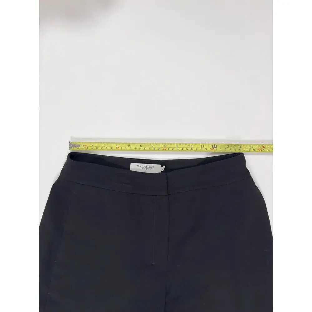 M.M.LaFleur Black Wide Leg Crop Pants Culottes Japanese Triacetate Minimalist 6 - Picture 10 of 12